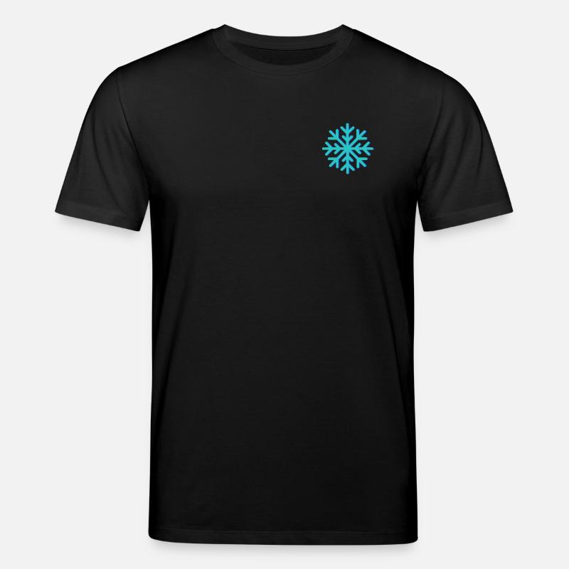 Geometrische blaue Schneeflocke - Stanley/Stella Unisex Bio-T-Shirt CREATOR - Schwarz