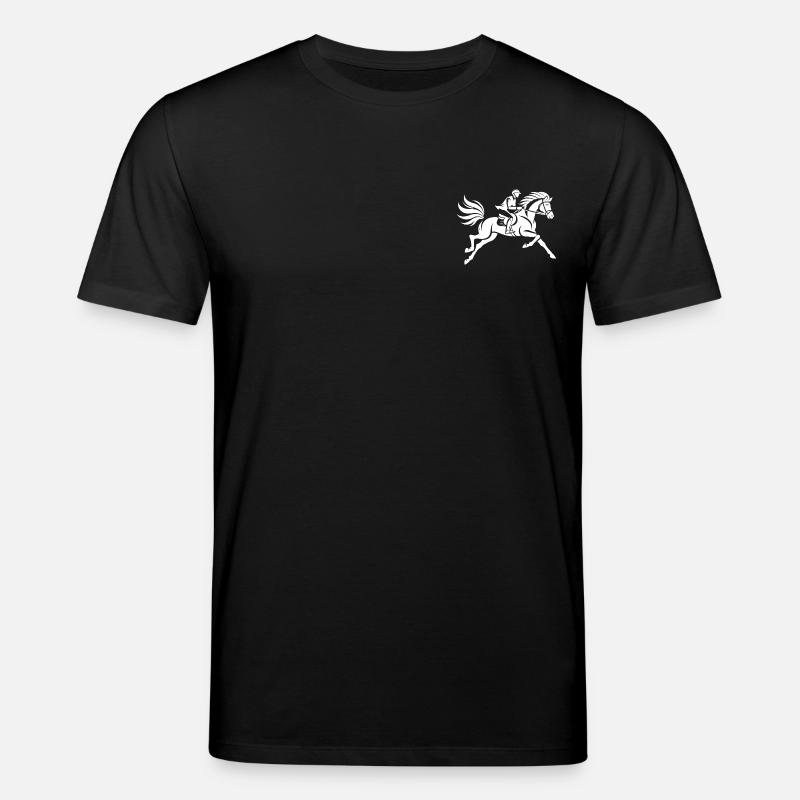 Cavalier et cheval - T-shirt bio CREATOR Stanley/Stella Unisexe - noir
