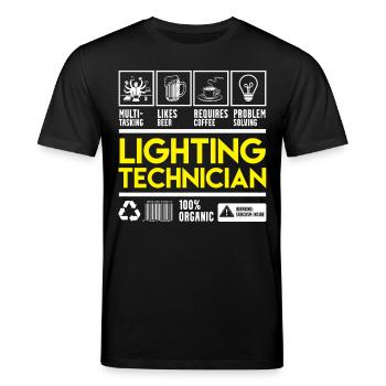 Techniciens de lumière - T-shirt bio CREATOR Stanley/Stella Unisexe - noir - Devant - Alina (178cm) & Michal (187cm)