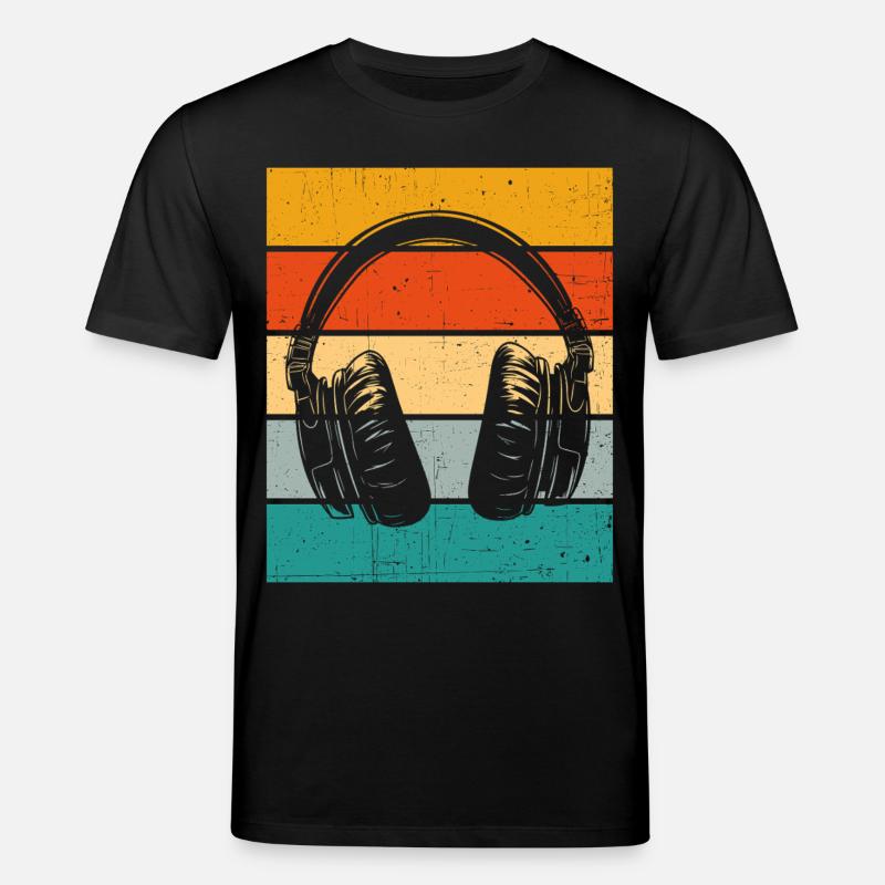 Casque Rétro - T-shirt bio CREATOR Stanley/Stella Unisexe - noir