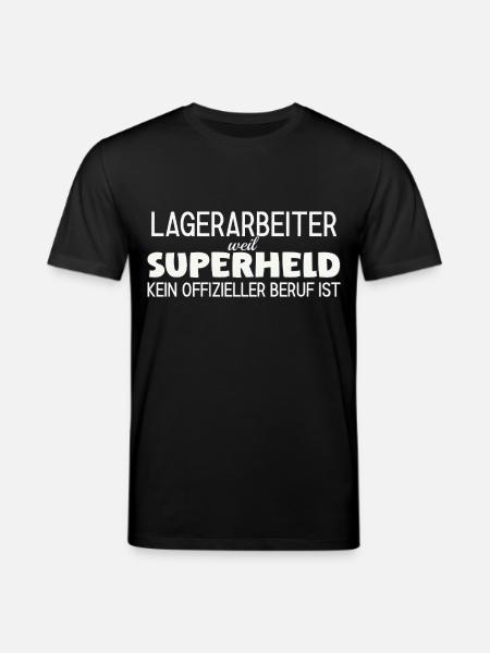 Warehouse Worker Superhero - Stanley/Stella CREATOR Unisex Organic T-Shirt - black