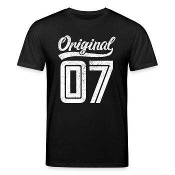 2007 Original 07 geboren 2007 - Stanley/Stella Unisex Bio-T-Shirt CREATOR  - Schwarz - Vorne - Alina (178cm) & Michal (187cm)
