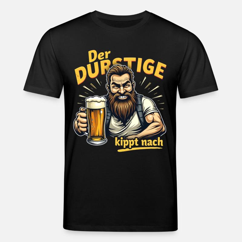 Der Durstige Bierheld - Stanley/Stella Unisex Bio-T-Shirt CREATOR  - Schwarz