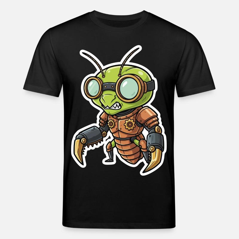 Praying Mantis Steampunk Copper Armor - Stanley/Stella CREATOR Unisex Organic T-Shirt - black