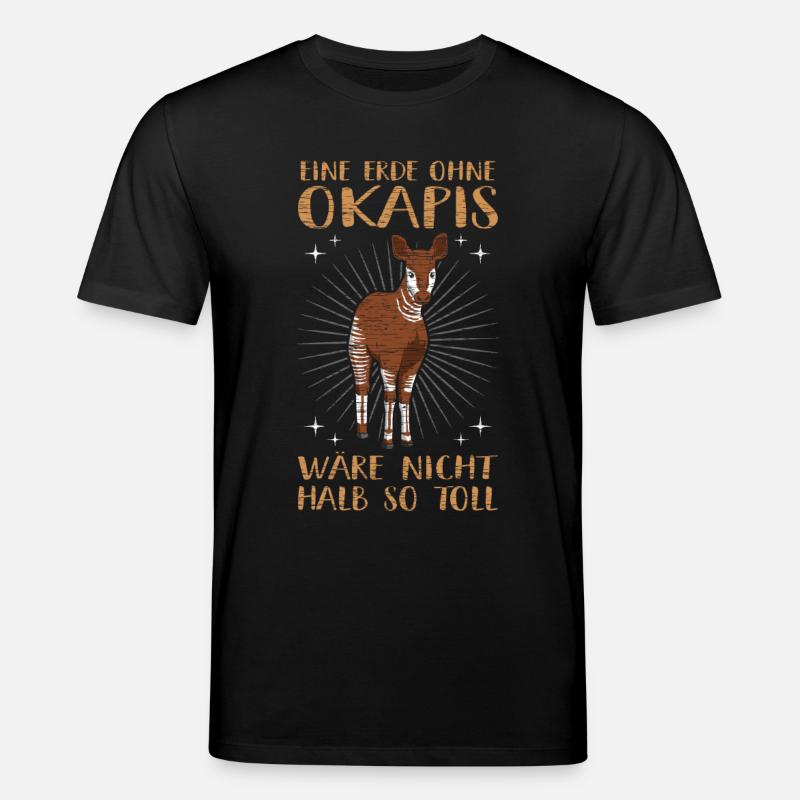 Okapi Waldgiraffe Zebragiraffe - Stanley/Stella Unisex Bio-T-Shirt CREATOR  - Schwarz