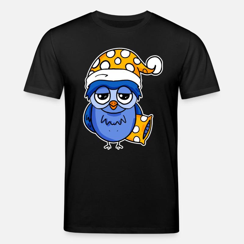 Early riser owl sleeping - Stanley/Stella CREATOR Unisex Organic T-Shirt - black