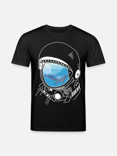 A Whale in the Stars (white) - Stanley/Stella CREATOR Unisex Organic T-Shirt - black