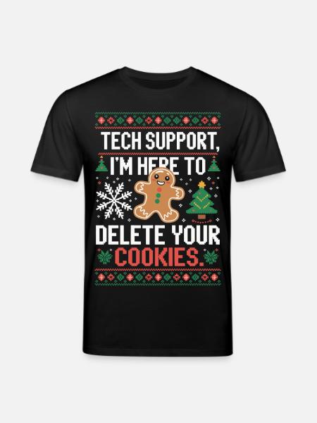 Tech Support Cookie Spruch - Stanley/Stella Unisex Bio-T-Shirt CREATOR - Schwarz