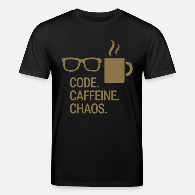 Code. Caffeine. Chaos. - Stanley/Stella CREATOR Unisex Organic T-Shirt - black