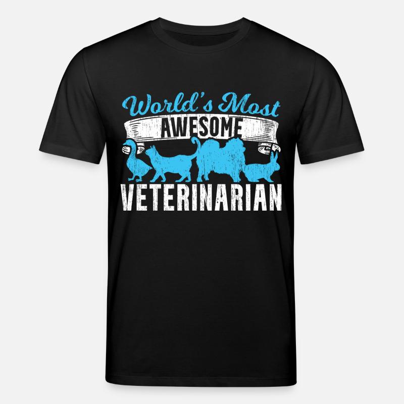 Weltbester Tierarzt - Stanley/Stella Unisex Bio-T-Shirt CREATOR  - Schwarz