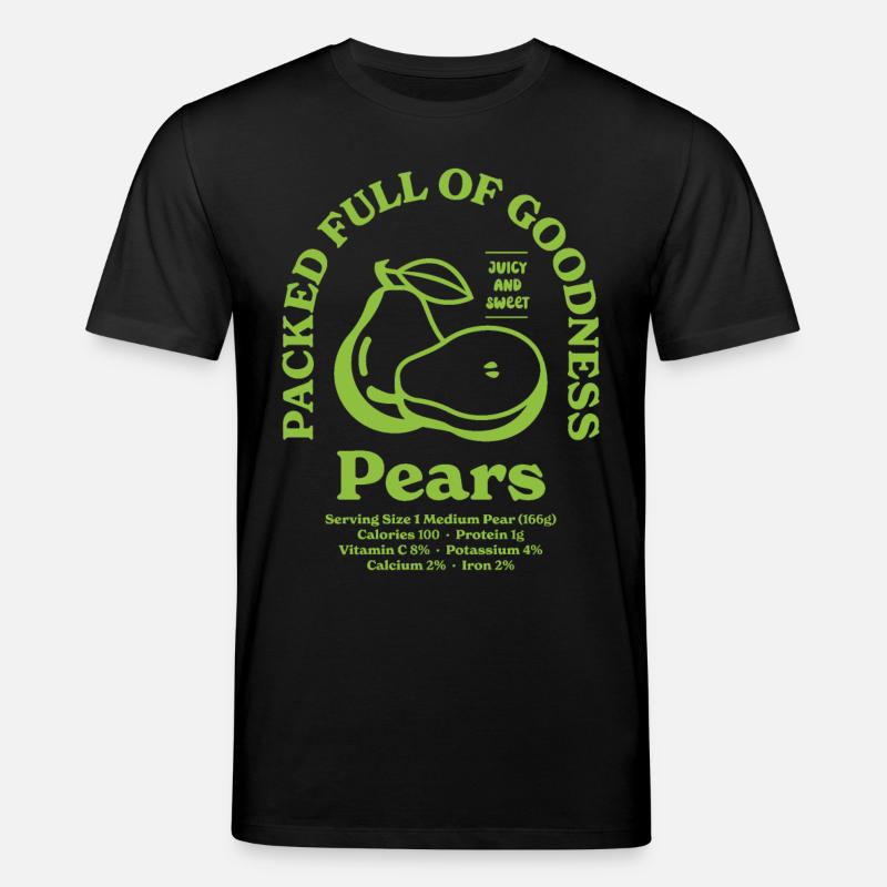 Birnen Ernährung - Stanley/Stella Unisex Bio-T-Shirt CREATOR  - Schwarz