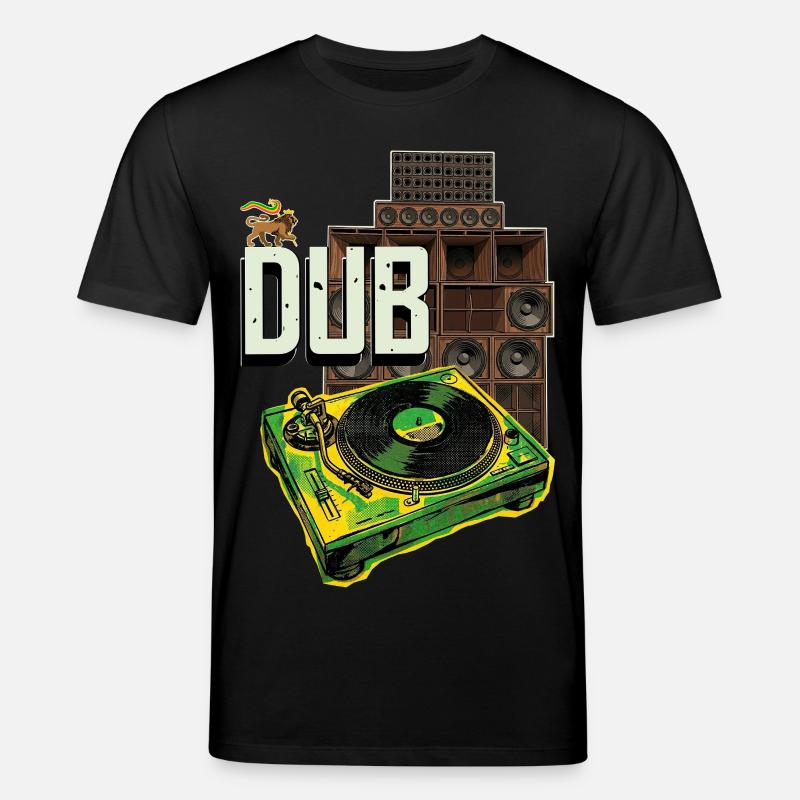 Dub Reggae Soundsystem Turntable - Stanley/Stella CREATOR Unisex Organic T-Shirt - black