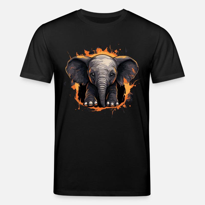 Mignon bébé éléphant - T-shirt bio CREATOR Stanley/Stella Unisexe - noir