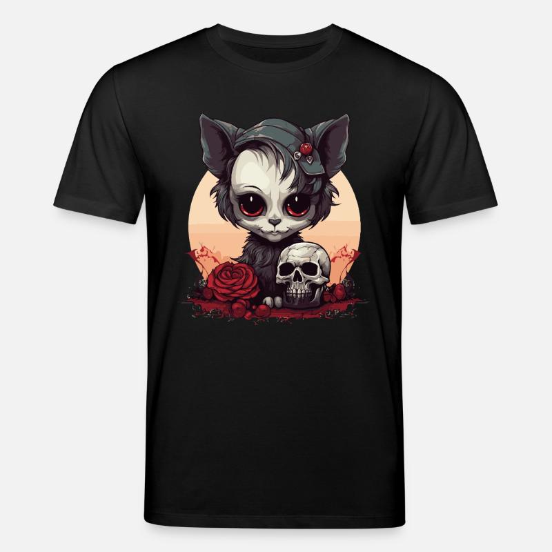 Cute Emo Gothic Kitten - Stanley/Stella CREATOR Unisex Organic T-Shirt - black