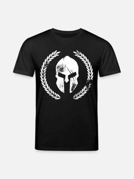 Sparta mit lorbeerkranz - Stanley/Stella Unisex Bio-T-Shirt CREATOR - Schwarz
