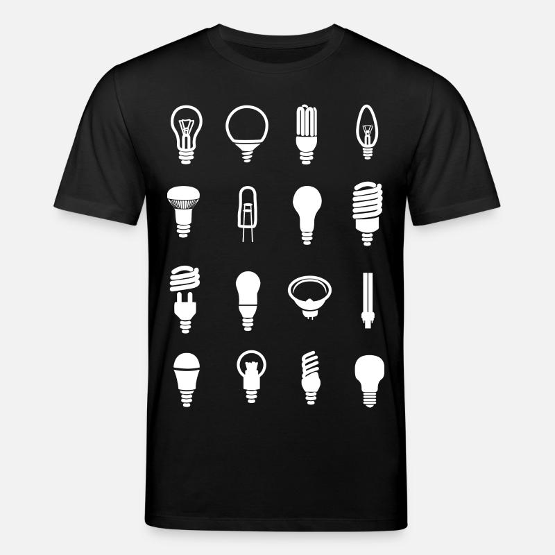 Glühbirnen Arten - Stanley/Stella Unisex Bio-T-Shirt CREATOR  - Schwarz