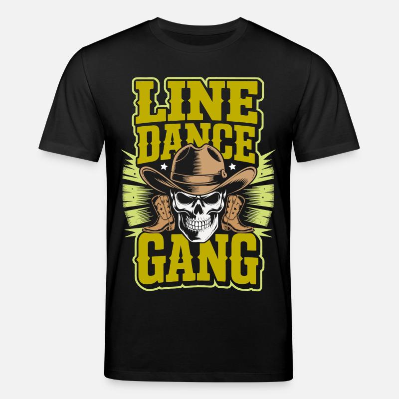 Line Dance Gang Skull Cowboy - Stanley/Stella Unisex Bio-T-Shirt CREATOR  - Schwarz
