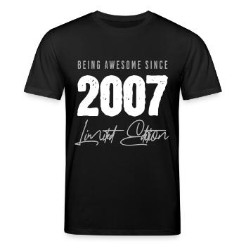 18. Geburtstag 2007 Limited Edition - Stanley/Stella Unisex Bio-T-Shirt CREATOR  - Schwarz - Vorne - Alina (178cm) & Michal (187cm)