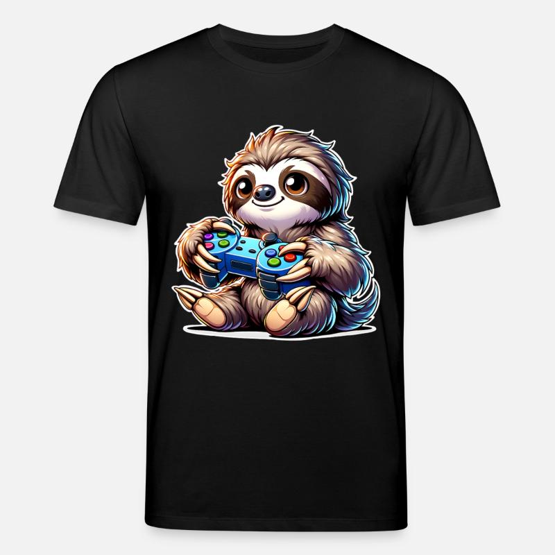 Faultier Gamer Gaming Nerd - Stanley/Stella Unisex Bio-T-Shirt CREATOR  - Schwarz
