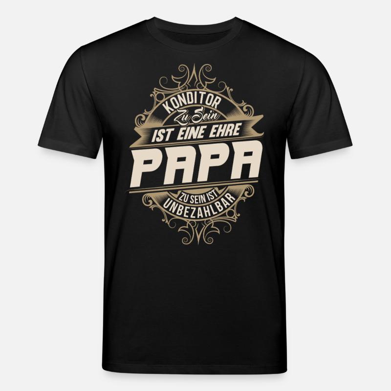 Konditor Papa - Stanley/Stella Unisex Bio-T-Shirt CREATOR  - Schwarz
