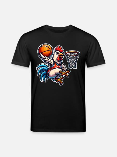 Basketball Chicken - Stanley/Stella CREATOR Unisex Organic T-Shirt - black