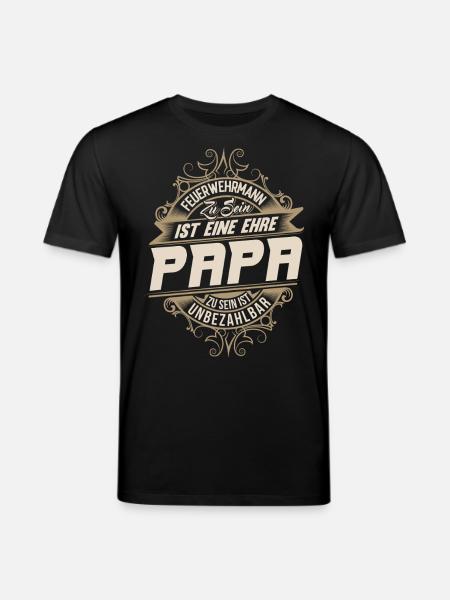 Feuerwehrmann Papa - Stanley/Stella Unisex Bio-T-Shirt CREATOR - Schwarz