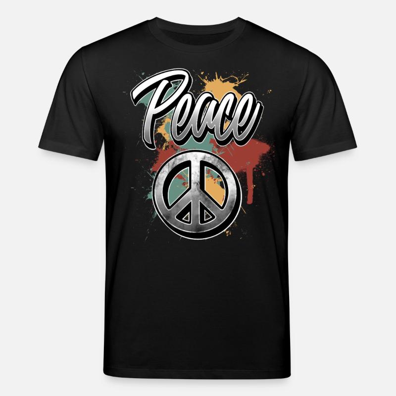 Peace Peacezeichen - Stanley/Stella Unisex Bio-T-Shirt CREATOR  - Schwarz