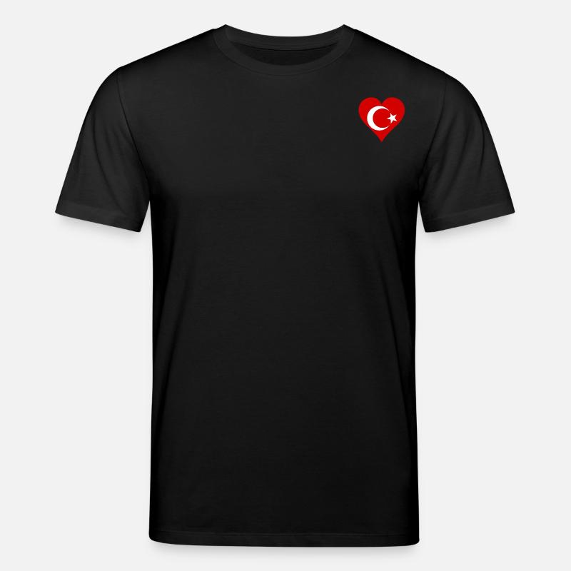 Drapeau turc comme coeur - T-shirt bio CREATOR Stanley/Stella Unisexe - noir
