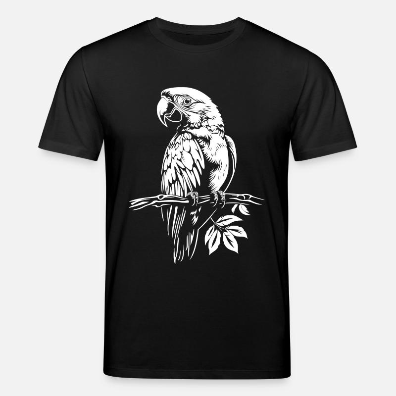 White parrot - Stanley/Stella CREATOR Unisex Organic T-Shirt - black