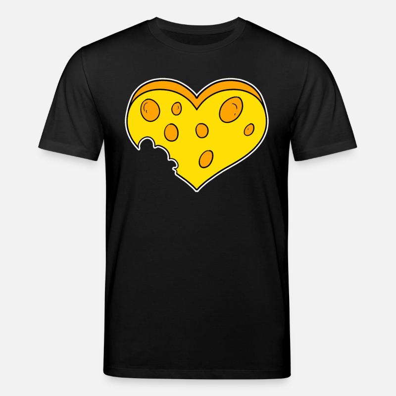 Käse Herz - Stanley/Stella Unisex Bio-T-Shirt CREATOR  - Schwarz