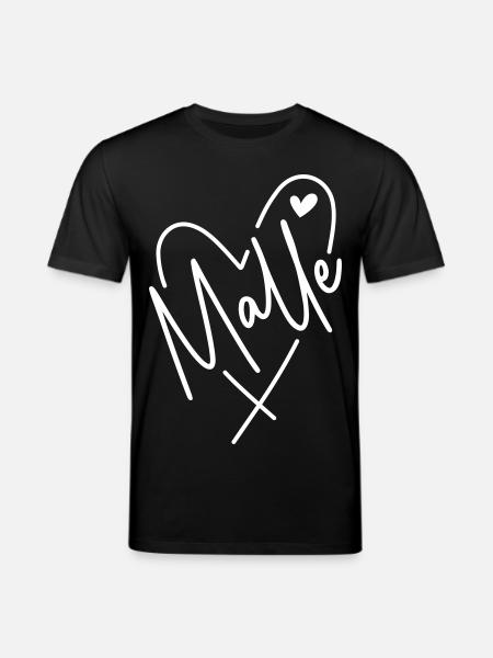 Malle Herz - Stanley/Stella Unisex Bio-T-Shirt CREATOR  - Schwarz
