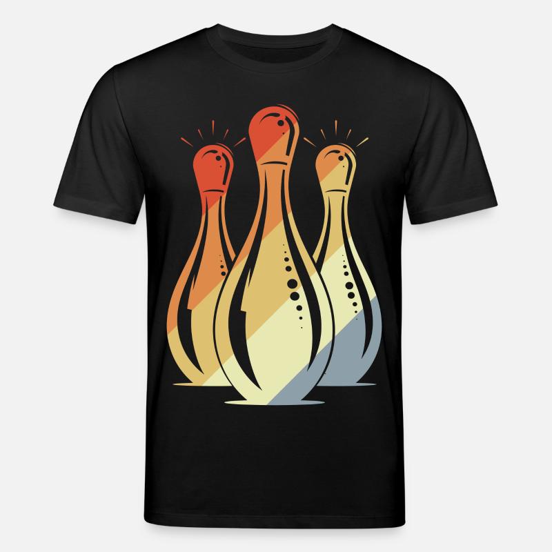 Bowling Grafik Retro Look - Stanley/Stella Unisex Bio-T-Shirt CREATOR  - Schwarz