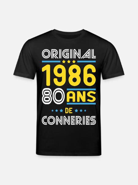 Original – 1986 – 40 Jahre - Stanley/Stella Unisex Bio-T-Shirt CREATOR  - Schwarz