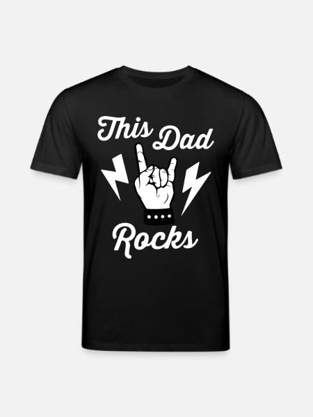 This Dad Rocks - Stanley/Stella CREATOR Unisex Organic T-Shirt - black