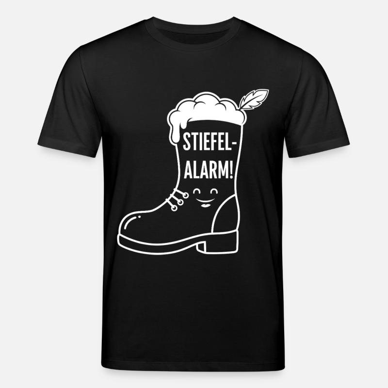 Stiefel Bier - Stanley/Stella Unisex Bio-T-Shirt CREATOR  - Schwarz