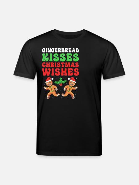 Gingerbread Christmas Gingerbread Man - Stanley/Stella CREATOR Unisex Organic T-Shirt - black