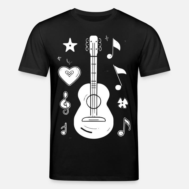 Dessin de ukulélé - T-shirt bio CREATOR Stanley/Stella Unisexe - noir