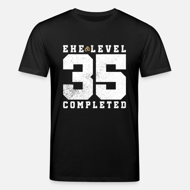 Mariage Niveau 35 Terminé - T-shirt bio CREATOR Stanley/Stella Unisexe - noir