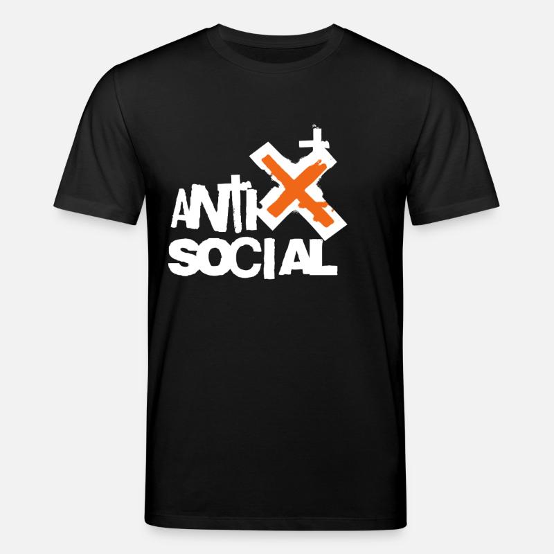Logo d’art de rue antisocial - T-shirt bio CREATOR Stanley/Stella Unisexe - noir