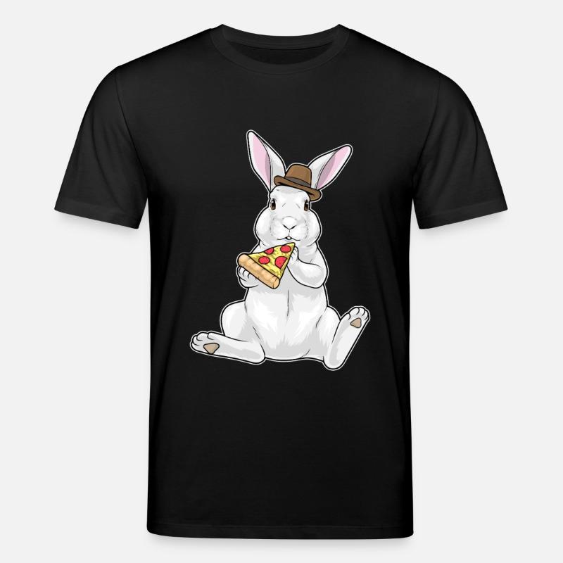 Bunny Pizza - Stanley/Stella CREATOR Unisex Organic T-Shirt - black