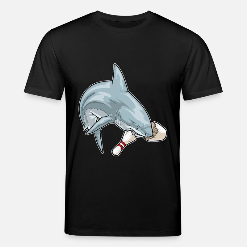 Shark Bowling Bowling Pin - Stanley/Stella CREATOR Unisex Organic T-Shirt - black