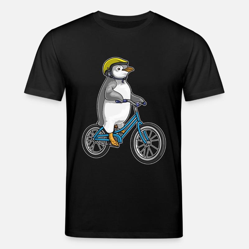 Vélo pingouin - T-shirt bio CREATOR Stanley/Stella Unisexe - noir