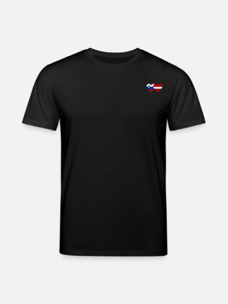 Slovenia Latvia Flag Heart - Stanley/Stella CREATOR Unisex Organic T-Shirt - black