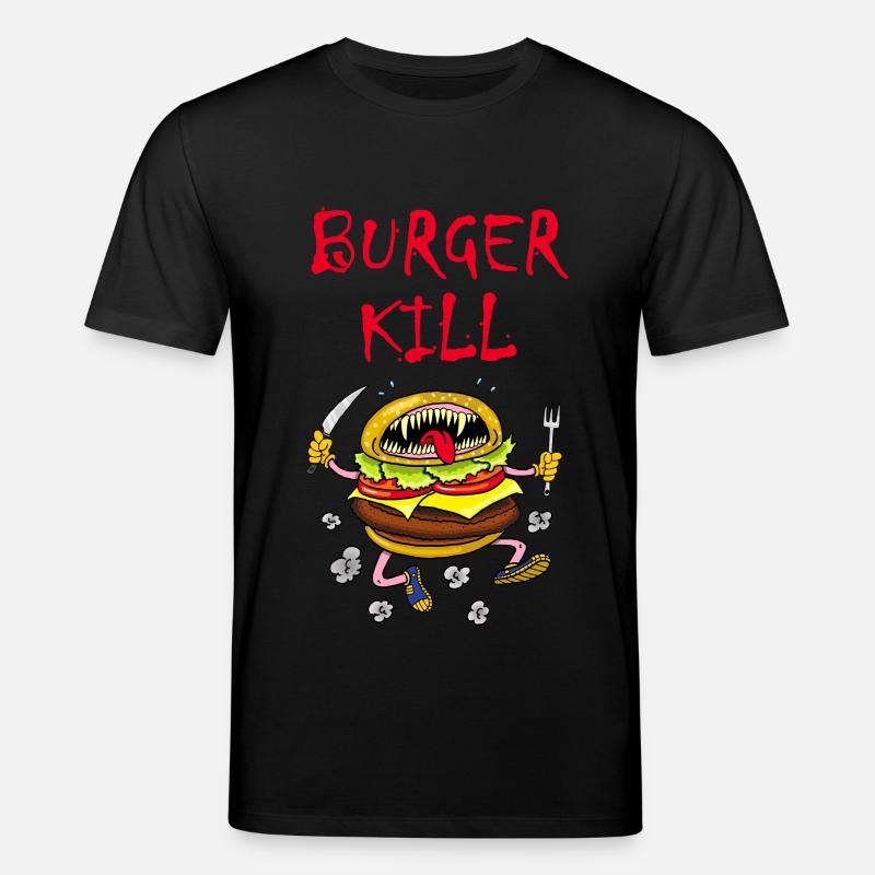 Fleischfresser Hamburger - Stanley/Stella Unisex Bio-T-Shirt CREATOR  - Schwarz