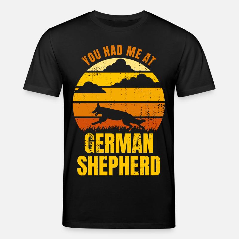 Du hattest mich bei Schäferhund - Stanley/Stella Unisex Bio-T-Shirt CREATOR  - Schwarz