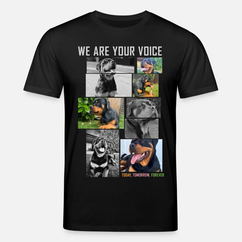 Hundeische Stimme Collage - Stanley/Stella Unisex Bio-T-Shirt CREATOR  - Schwarz
