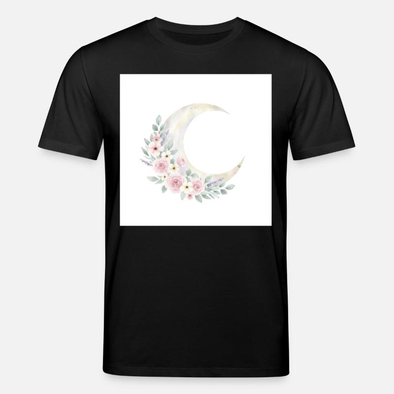 Couronne de fleurs de lune - T-shirt bio CREATOR Stanley/Stella Unisexe - noir
