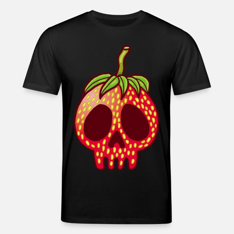 Erdbeerschädel - Stanley/Stella Unisex Bio-T-Shirt CREATOR  - Schwarz