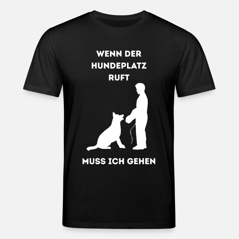 Wenn_der_Hundeplatz_ruft- - Stanley/Stella Unisex Bio-T-Shirt CREATOR  - Schwarz