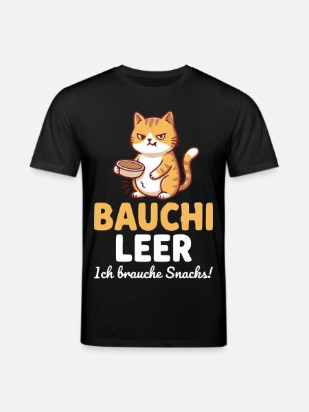 Bauchi leer Katze mit Kaffee - Stanley/Stella Unisex Bio-T-Shirt CREATOR  - Schwarz